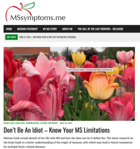 MSsymptoms.me webpage