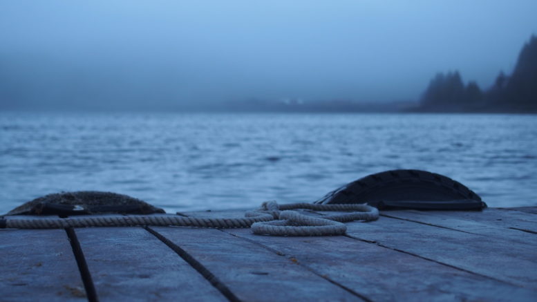 Thorne Bay, Alaska's The Port dock in the fog