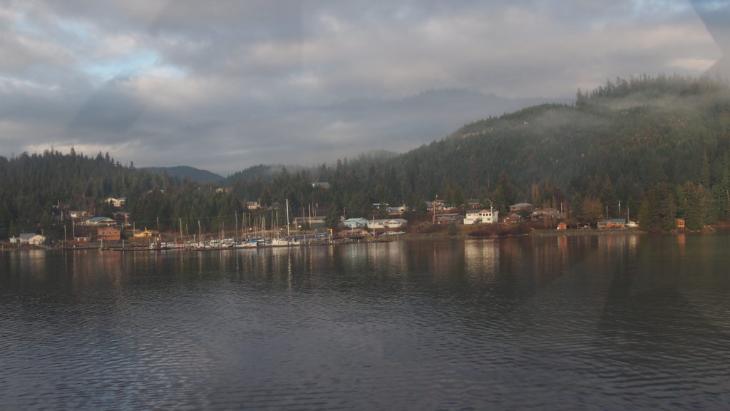 Thorne Bay, Alaska view of the town from a floatplane.