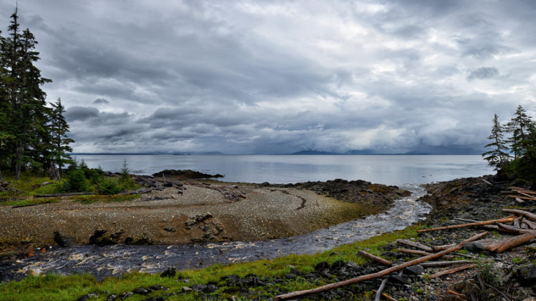 View of Clarence Strait from Prince of Wales Island, Alaska