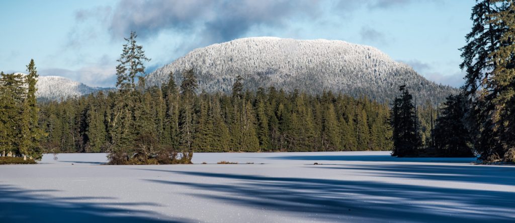 Frozen Sarkar Lake, Prince of Wales Island, Alaska